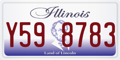IL license plate Y598783