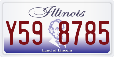 IL license plate Y598785