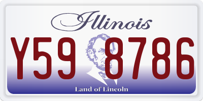 IL license plate Y598786