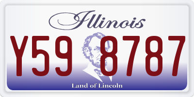 IL license plate Y598787