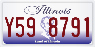 IL license plate Y598791