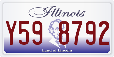 IL license plate Y598792