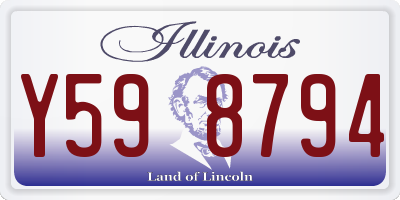 IL license plate Y598794