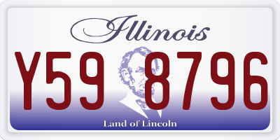 IL license plate Y598796
