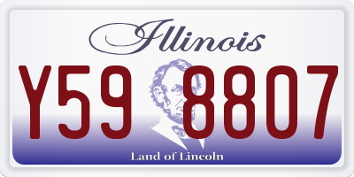 IL license plate Y598807