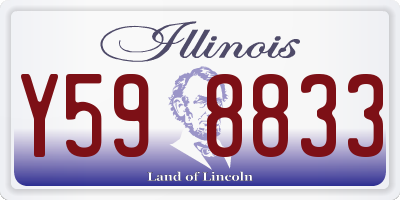 IL license plate Y598833