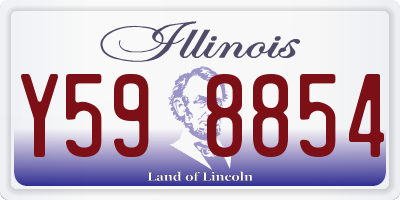 IL license plate Y598854