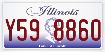 IL license plate Y598860