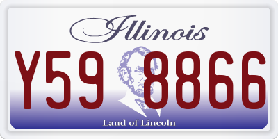 IL license plate Y598866