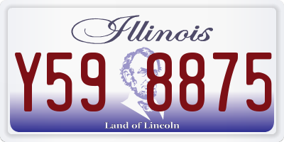 IL license plate Y598875