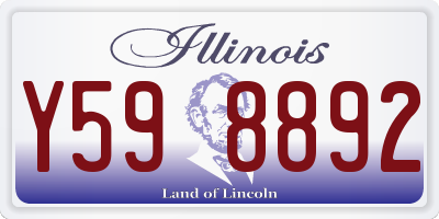IL license plate Y598892