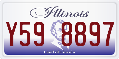 IL license plate Y598897