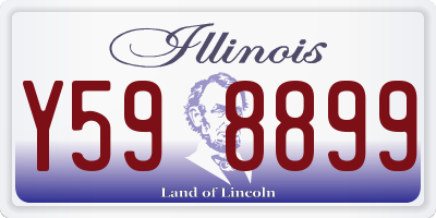 IL license plate Y598899