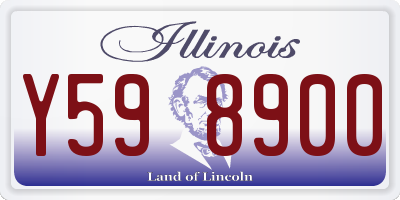 IL license plate Y598900