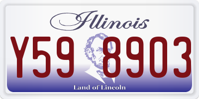 IL license plate Y598903