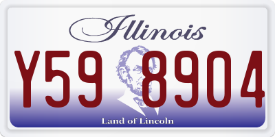 IL license plate Y598904