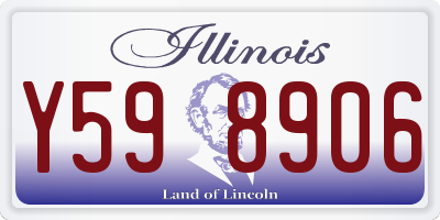 IL license plate Y598906