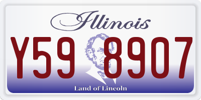 IL license plate Y598907