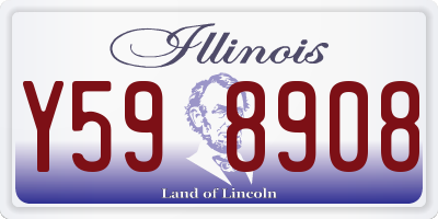 IL license plate Y598908