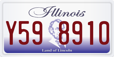 IL license plate Y598910