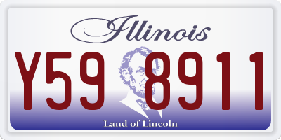 IL license plate Y598911