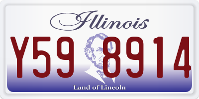 IL license plate Y598914