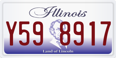 IL license plate Y598917
