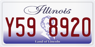 IL license plate Y598920