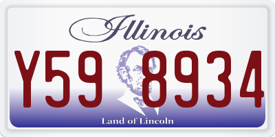 IL license plate Y598934