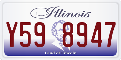 IL license plate Y598947
