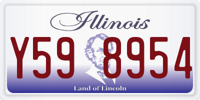 IL license plate Y598954