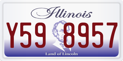IL license plate Y598957