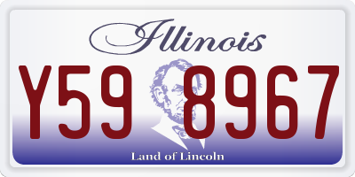 IL license plate Y598967
