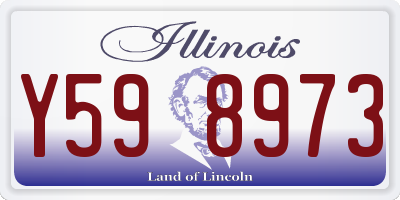 IL license plate Y598973