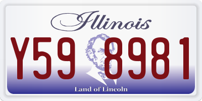 IL license plate Y598981