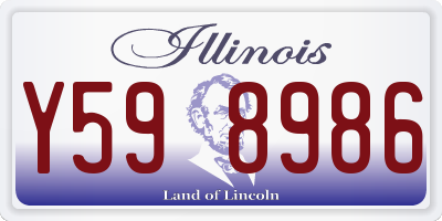 IL license plate Y598986