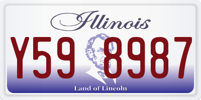 IL license plate Y598987