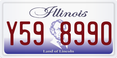 IL license plate Y598990