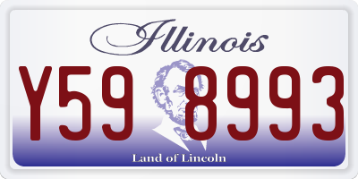 IL license plate Y598993