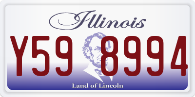 IL license plate Y598994