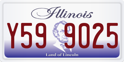 IL license plate Y599025
