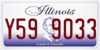 IL license plate Y599033