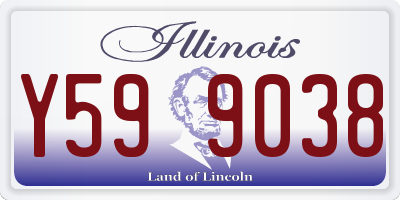 IL license plate Y599038