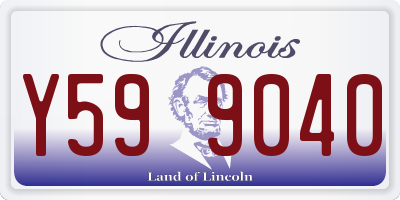 IL license plate Y599040