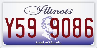 IL license plate Y599086