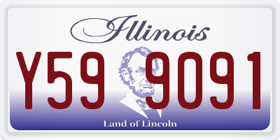 IL license plate Y599091