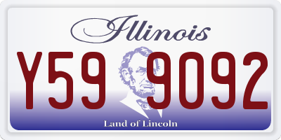 IL license plate Y599092
