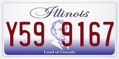 IL license plate Y599167