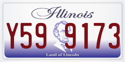 IL license plate Y599173