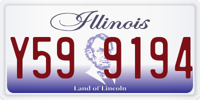 IL license plate Y599194